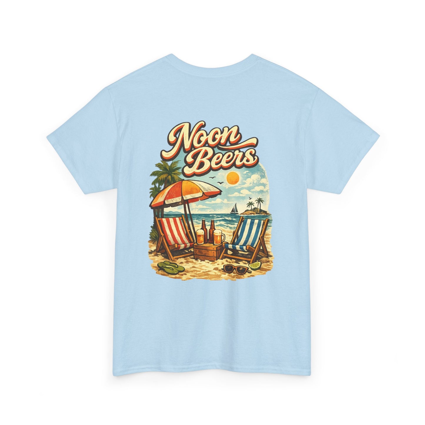 Noon Beers Beach Scene T-shirt