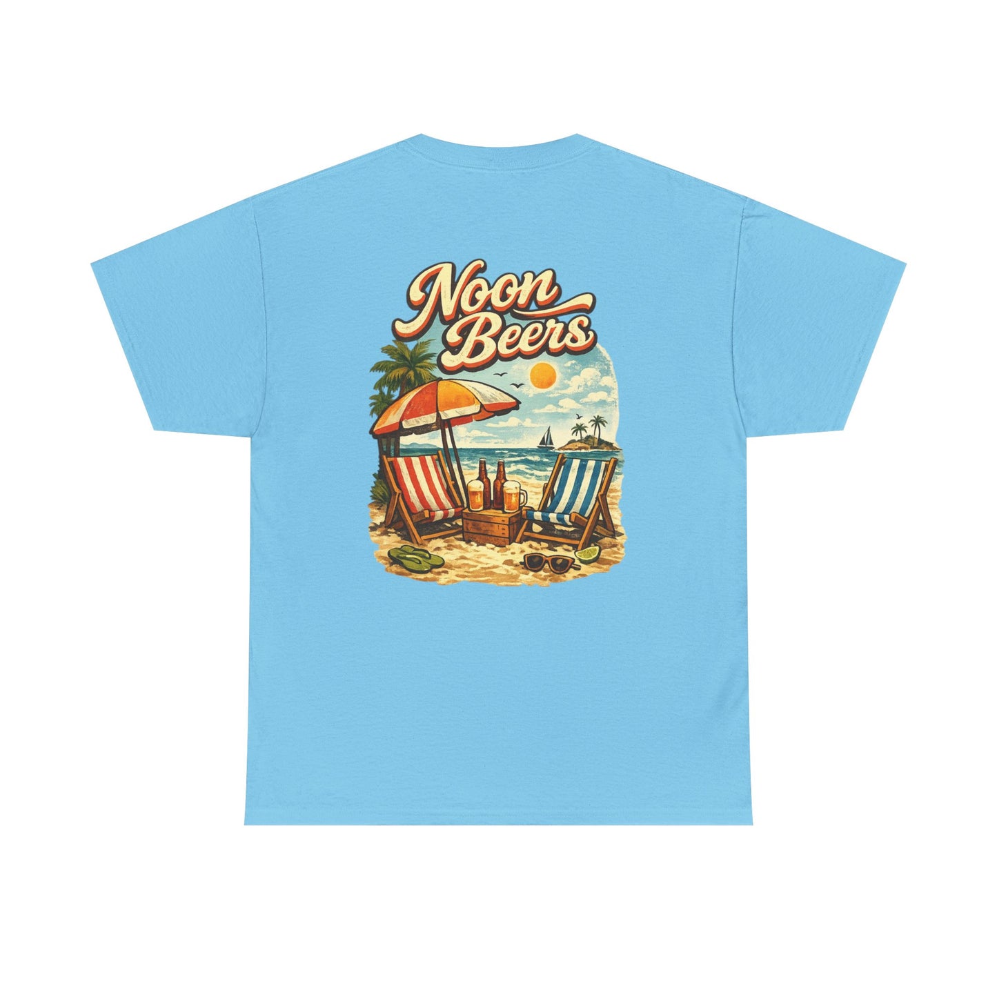 Noon Beers Beach Scene T-shirt