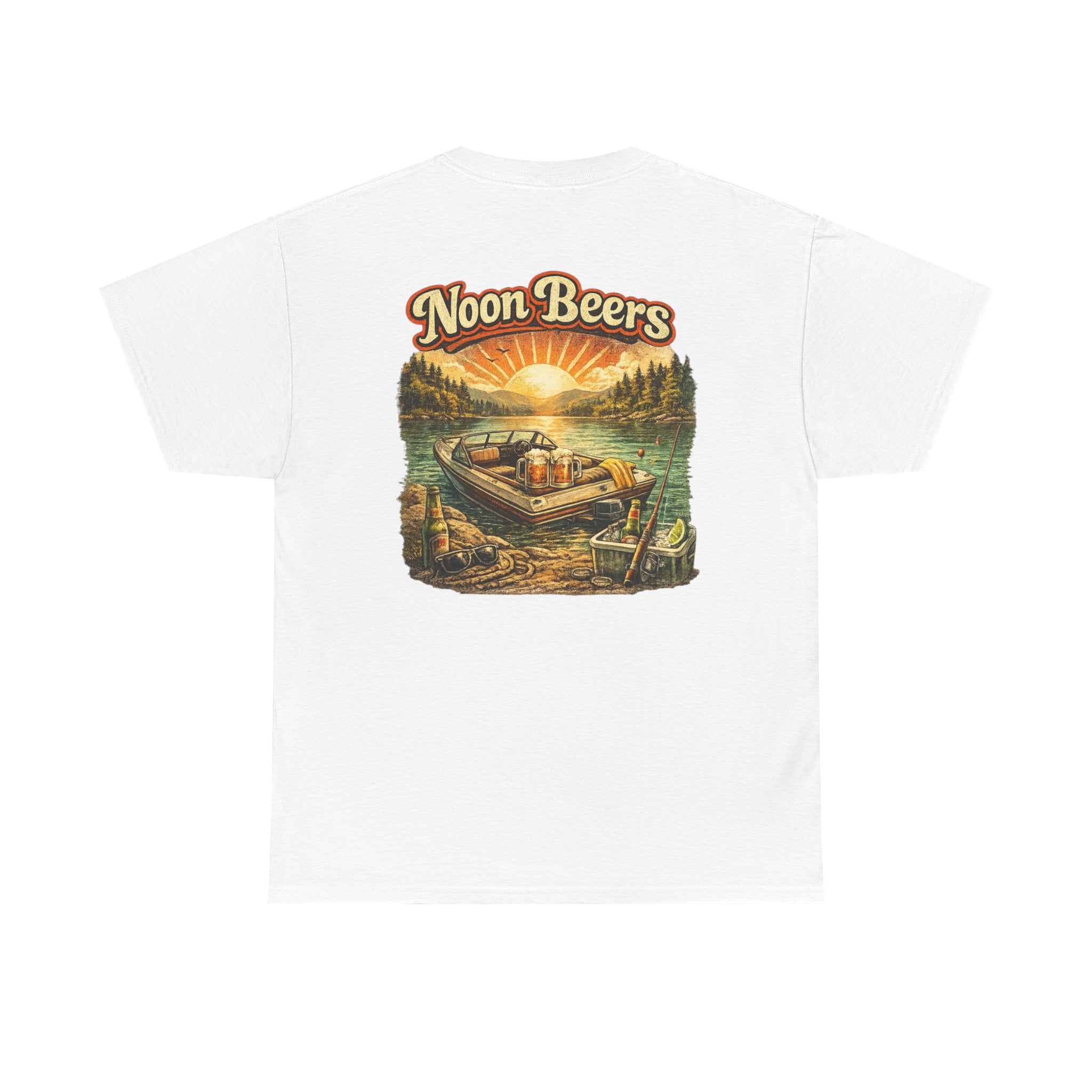 Noon Beers Boat Scene T-Shirt