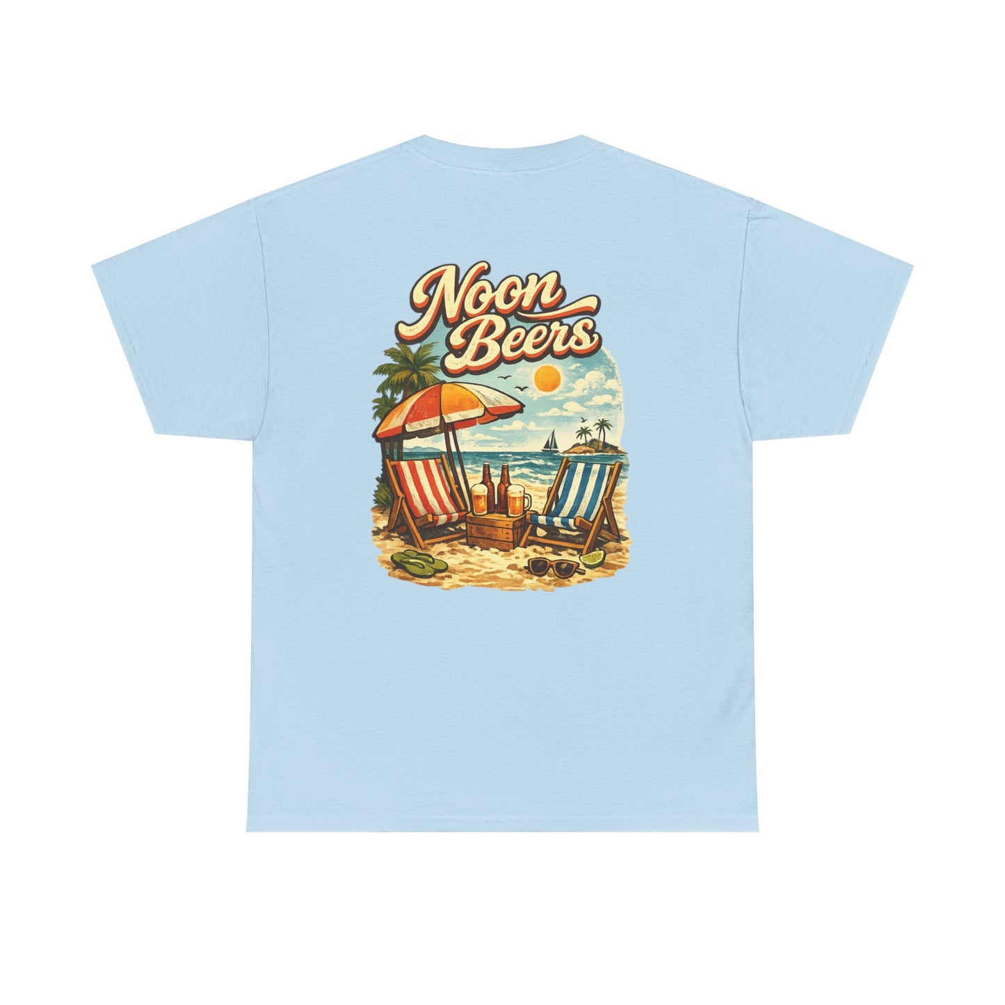 Noon Beers Beach Scene T-shirt