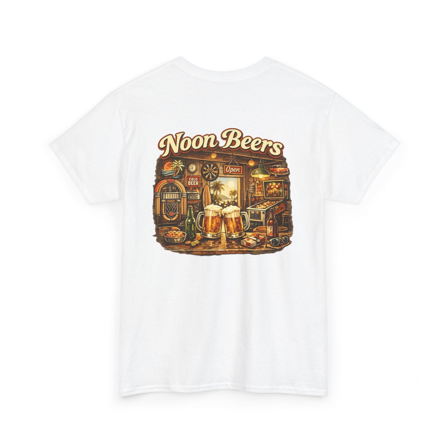 Noon Beers Retro Bar Scene T-Shirt