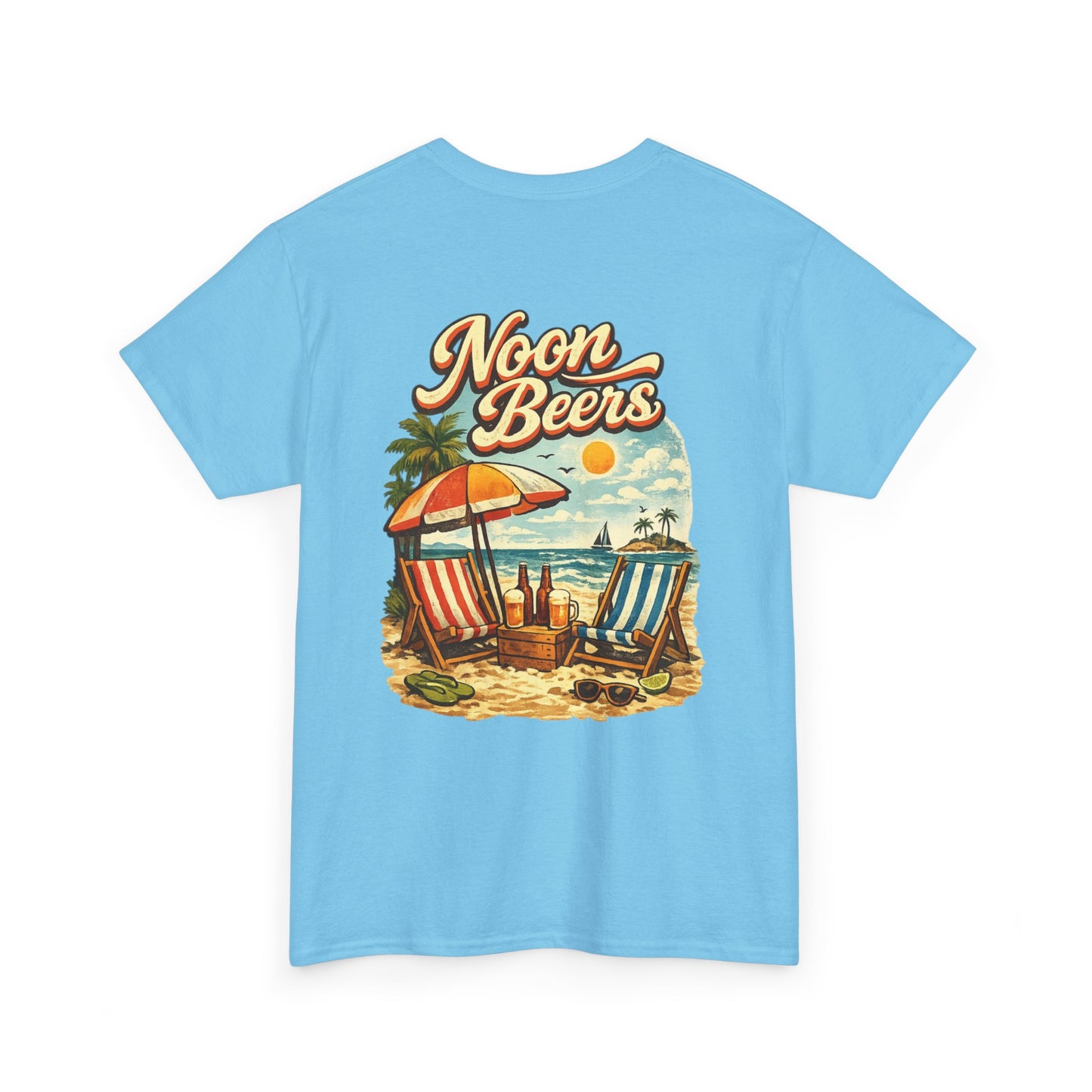 Noon Beers Beach Scene T-shirt