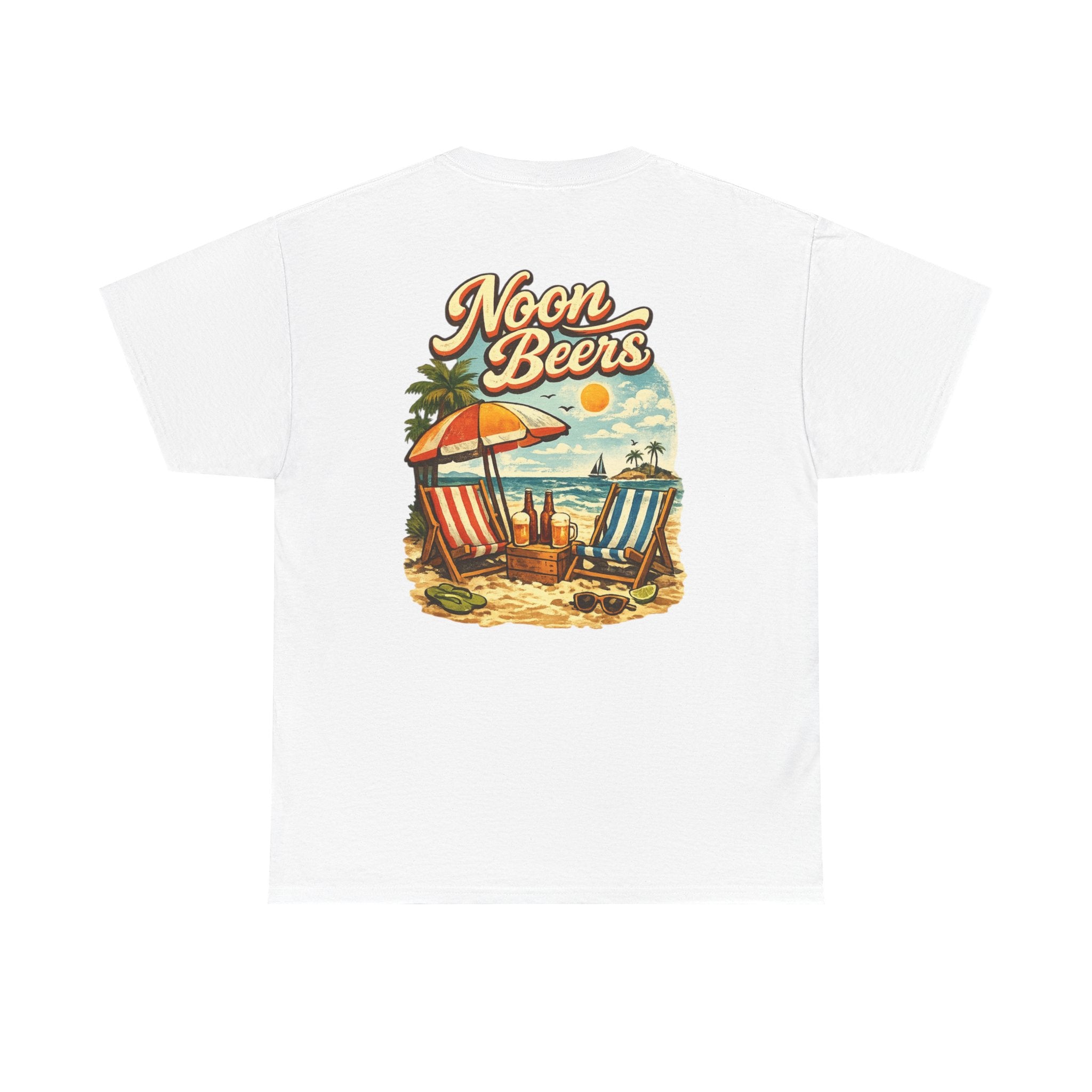 Noon Beers Beach Scene T-shirt