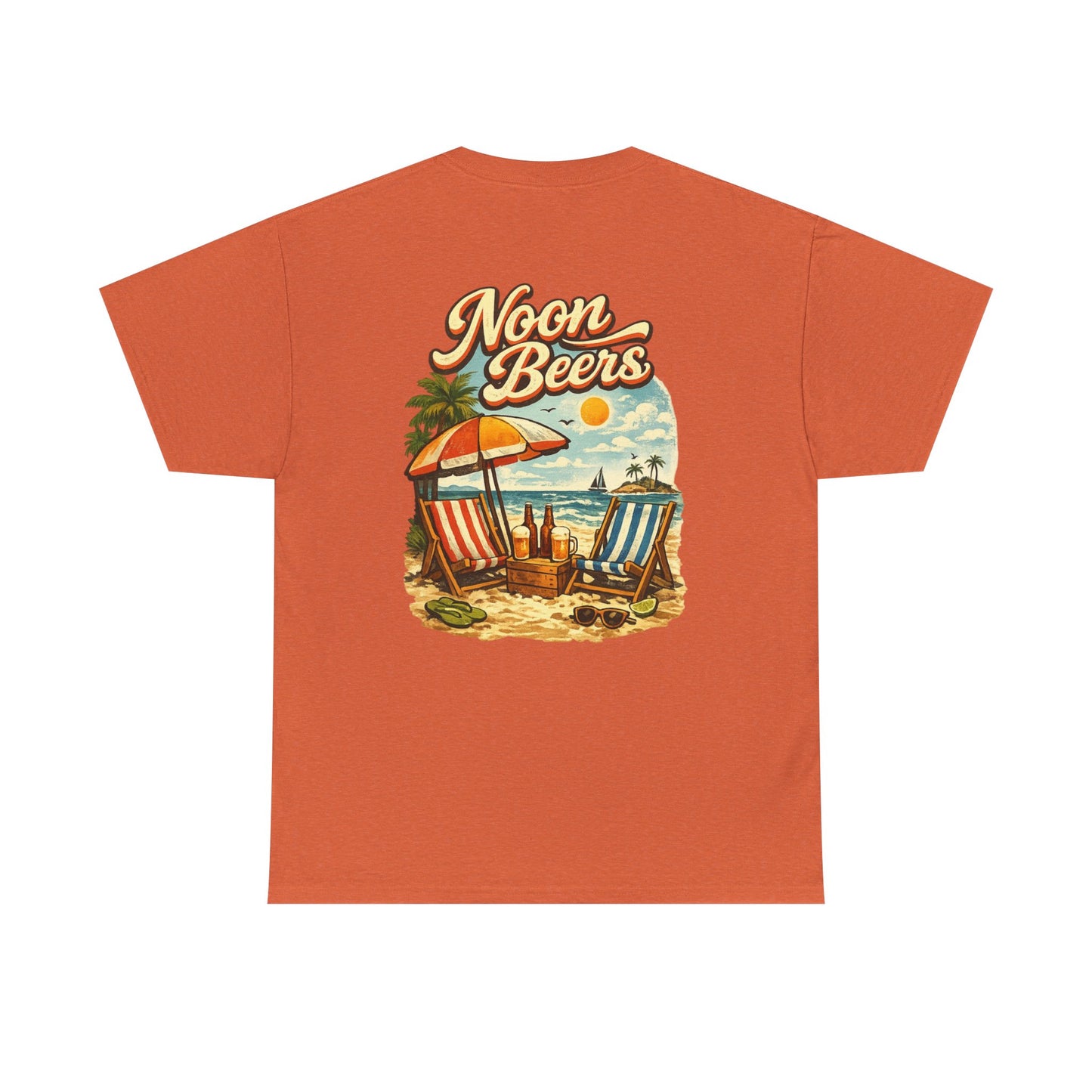 Noon Beers Beach Scene T-shirt