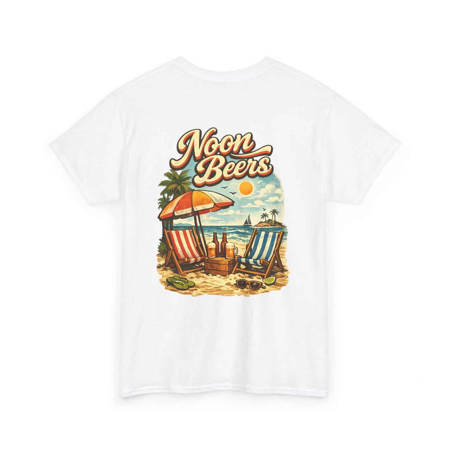 Noon Beers Beach Scene T-shirt