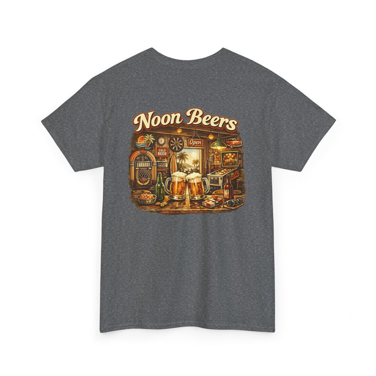 Noon Beers Retro Bar Scene T-Shirt