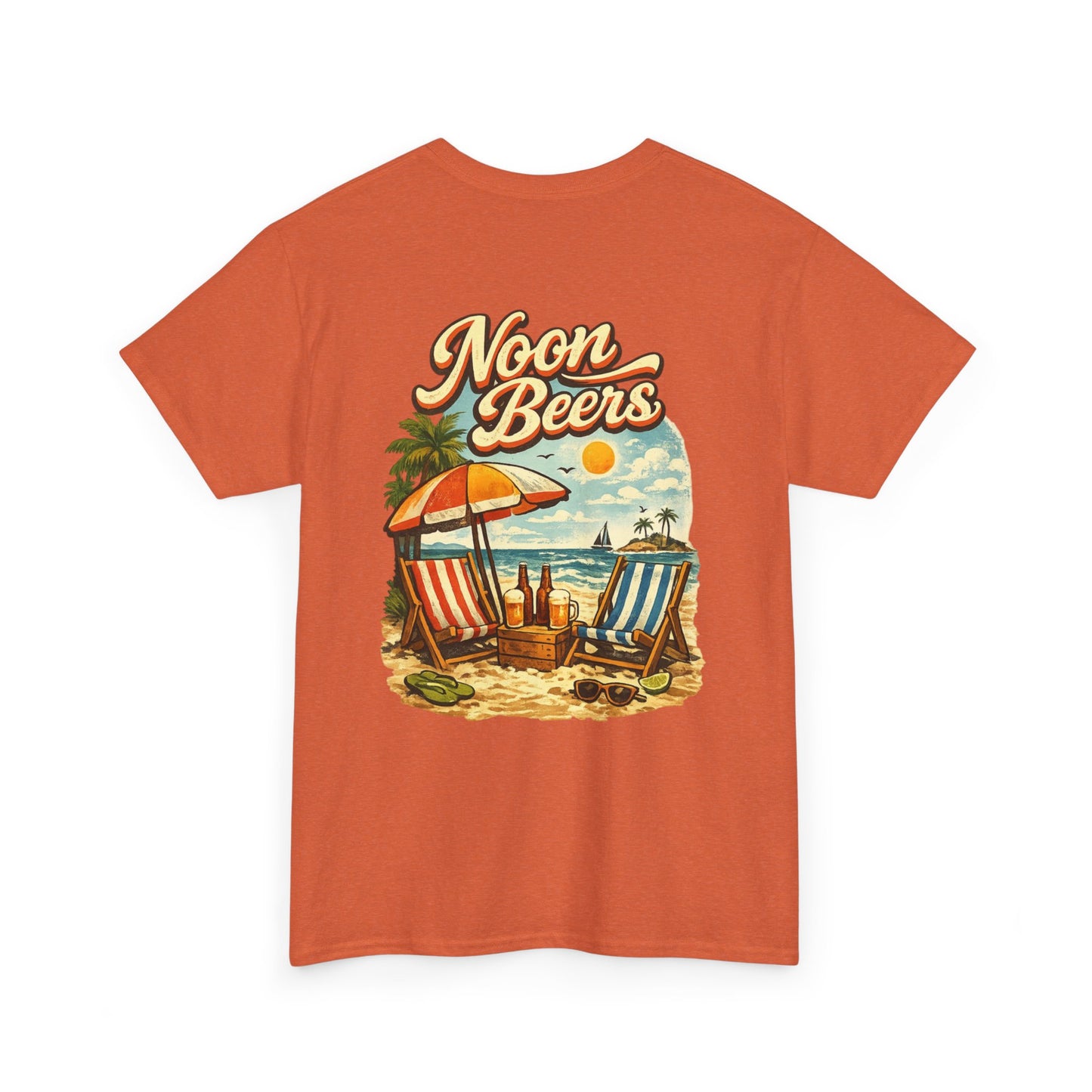 Noon Beers Beach Scene T-shirt