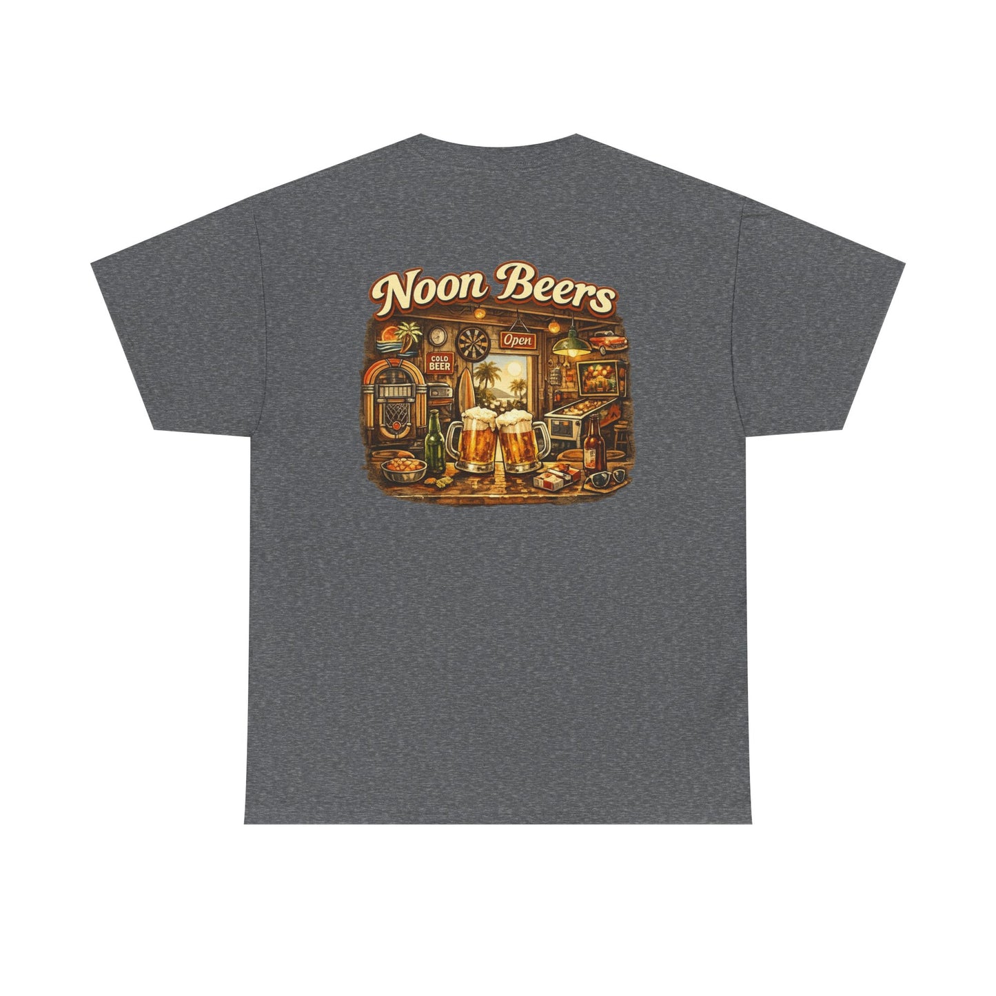Noon Beers Retro Bar Scene T-Shirt