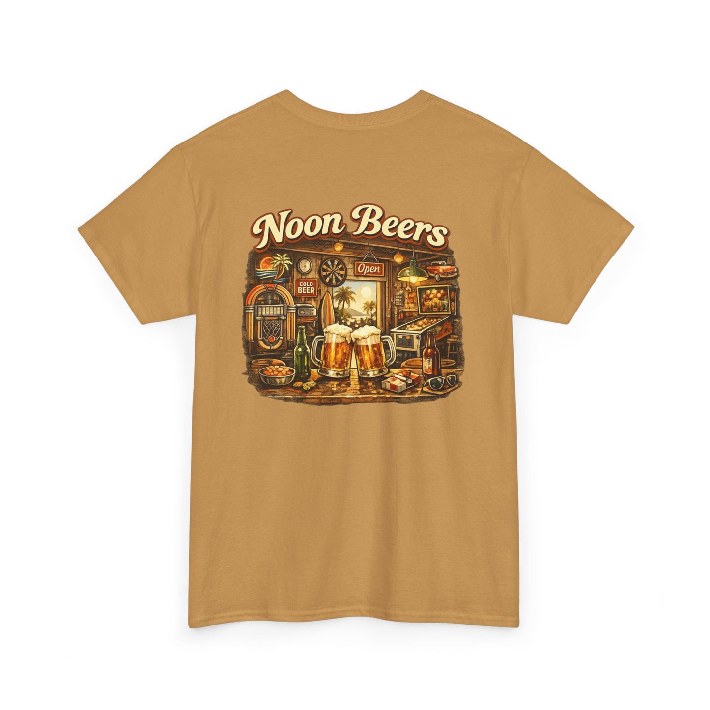 Noon Beers Retro Bar Scene T-Shirt
